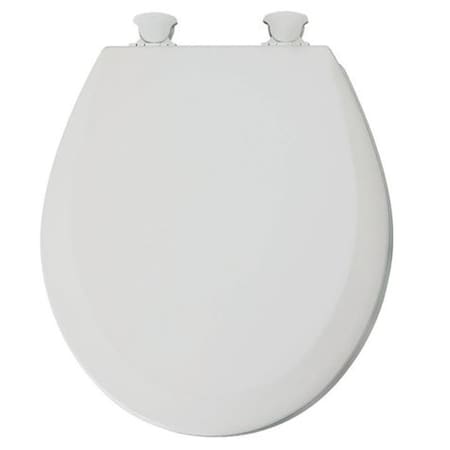 Doba-Bnt Round Wood Toilet Seat, White SA2178923